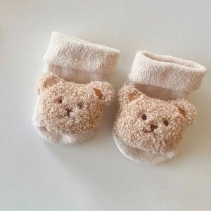 Pair Baby Winter Bear Doll Socks Non-slip Kids Floor Unisex